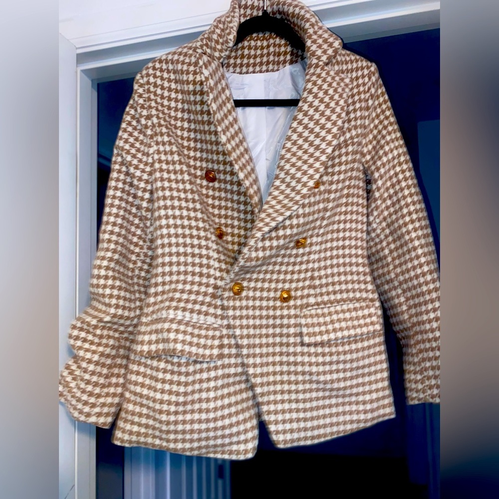 Double Lined Polyester Blazer - image 1